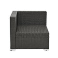 Patio Furniture Sets Yes Dark Gray Seats 6 Pe Rattan Iron Waterproof Fabric
