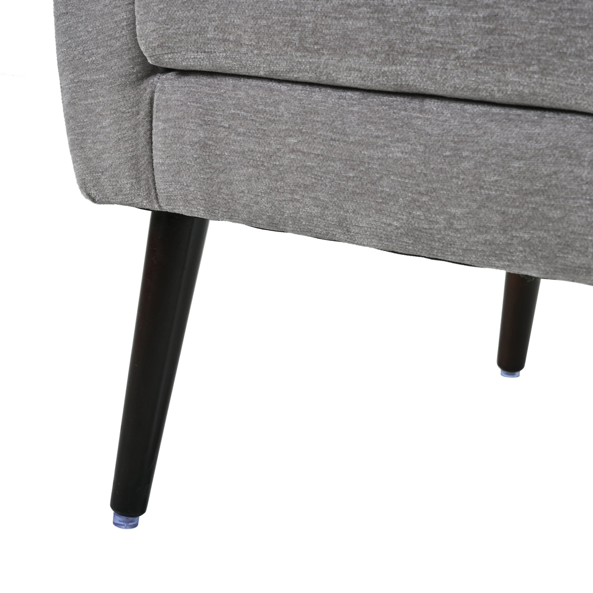 Modern Accent Chair,Chenille Arm Chairs For Living Room,Upholstered Mordern Armchair,Comfy Soft Padded Lounge Chair In Small Space, Bedroom, W Pillow, Solid Wood Leg Gray Grey Light Brown Primary Living Space Modern Rubberwood Foam Chenille