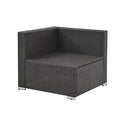 Patio Furniture Sets Yes Dark Gray Seats 6 Pe Rattan Iron Waterproof Fabric