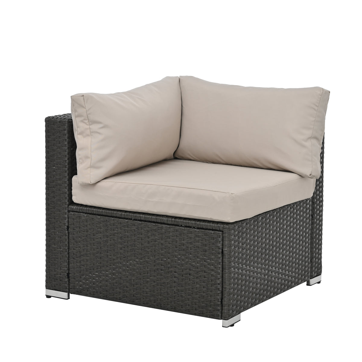 Patio Furniture Sets Yes Dark Gray Seats 6 Pe Rattan Iron Waterproof Fabric