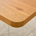A Modern Minimalist Wooden Table With Acrylic Legs And Rectangular Tables. Computer Desk. Dining Table. Suitable For Restaurants, Living Rooms, And Kitchens. F 1298 Wood Mdf