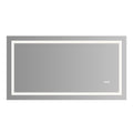 Led Bathroom Mirror 60X 32 Inch With Lights, Anti Fog & Dimming Led Bathroom Vanity Mirror Transparent Glass