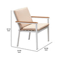 27 Inch Aluminum Frame Arm Chair, Outdoor, Cushions, Set Of 2, White, Pink Pink White Metal