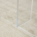 A Modern Minimalist Wooden Table With Acrylic Legs And Rectangular Tables. Computer Desk. Dining Table. Suitable For Restaurants, Living Rooms, And Kitchens. F 1298 Wood Mdf