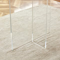 A Modern Minimalist Wooden Table With Acrylic Legs And Rectangular Tables. Computer Desk. Dining Table. Suitable For Restaurants, Living Rooms, And Kitchens. F 1298 Wood Mdf