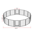 16 Panels Heavy Duty Metal Playpen With Door,31.7