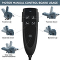 Lift Recliner Chair Heat Massage Dual Motor Infinite Position Up To 350 Lbs Large Electric Power Lift Recliners With Power Remote, Medium Firm And Heavy Duty, Blue White Metal Primary Living Space Heavy Duty Pine Blue Chenille Power Remote Medium Firm