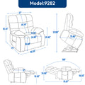 Lift Recliner Chair Heat Massage Dual Motor Infinite Position Up To 350 Lbs Large Electric Power Lift Recliners With Power Remote, Medium Firm And Heavy Duty, Blue White Metal Primary Living Space Heavy Duty Pine Blue Chenille Power Remote Medium Firm