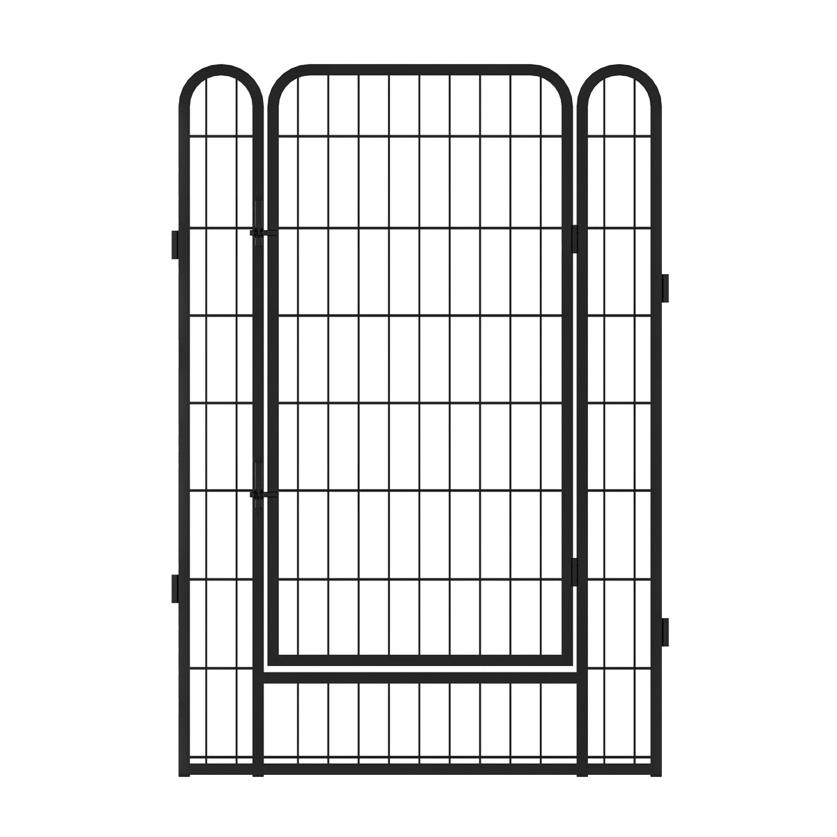 16 Panels Heavy Duty Metal Playpen With Door,39.37"H Dog Fence Pet Exercise Pen For Outdoor Black Metal