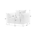 Fabric Accent Cotton Linen Chair Single Sofa 42