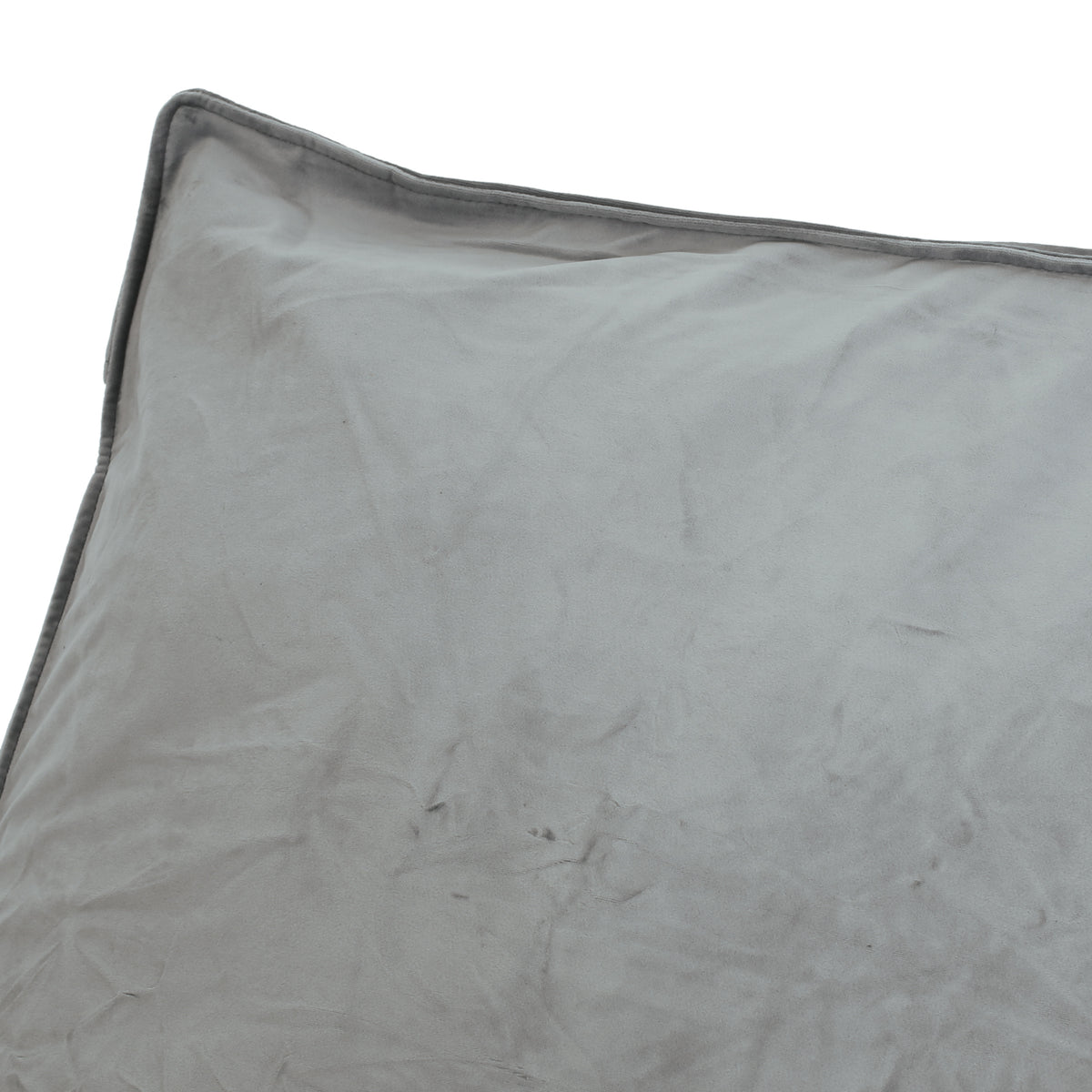 Fila Velveteen 2 Seater Oversized Bean Bag Chair With Armrests, Gray Gray Velvet