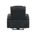 Alair Power Motion Recliner W Bluetooth Speaker & Cooling Cup Holder, Dark Gray Leather Aire Lv02460 Dark Gray Pu Leather