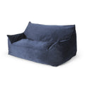 Fila Velveteen 2 Seater Oversized Bean Bag Chair With Armrests, Dark Blue Dark Blue Velvet