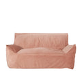 Fila Velveteen 2 Seater Oversized Bean Bag Chair With Armrests, Pink Pink Velvet
