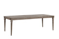 Middleton 72 Inch Dining Table, Extends To 90 Inches, Vintage Hazel Finish Greige Seats 8 Gray Dining Room European,Modern,Transitional Freestanding Poplar Rectangular Kitchen & Dining Tables Rectangular Wood