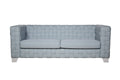 Saree Sofa, Light Teal Chenille & White Finish Lv02346 Light Blue Chenille