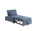 Contemporary Blue Gray Sleeper Sofa Chair Pillow Plush Tufted Seat 1Pc Convertible Sofa Chair Sherpa Fabric Couch Blue Grey Wood Primary Living Space Contemporary,Modern Pine Fabric 1 Seat