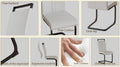 Modern Dining Chairs,Pu Faux Leather High Back Upholstered Side Chair With C Shaped Tube.Black Metal Legs For Dining Room Kitchen Vanity Patio Club Guest Office Chair Set Of 2 White Pu White Kitchen Dining Chairs Foam Pu