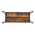 1 Drawer Writing Desk In Antique Nutmeg And Dark Bronze Brown Writting Desk Rectangular Mdf Metal