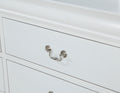 1Pc White Finish Two Drawers Louis Philip Nightstand Solid Wood Contemporary & Simple Style White Solid Wood