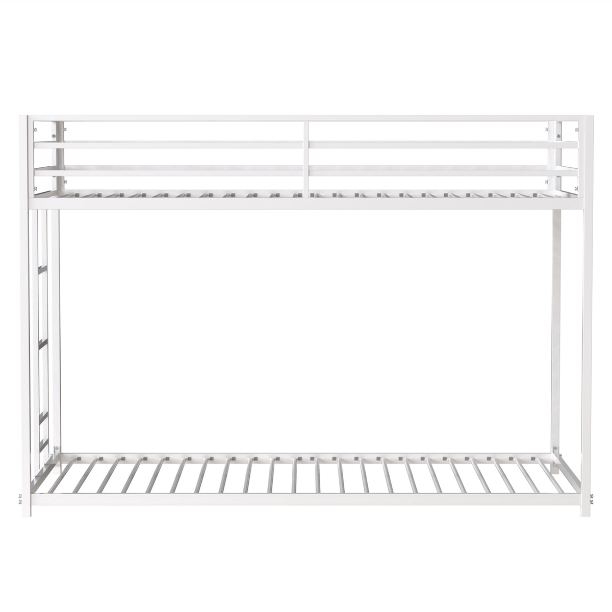 Same As B083P160613 Adam Twin Over Twin Metal Bunk, White Twin Box Spring Not Required White Metal Bedroom Bed Frame Metal Metal