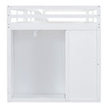 Full Size Wood Loft Bed With Built In Wardrobes, Cabinets And Drawers, White White Solid Wood Mdf
