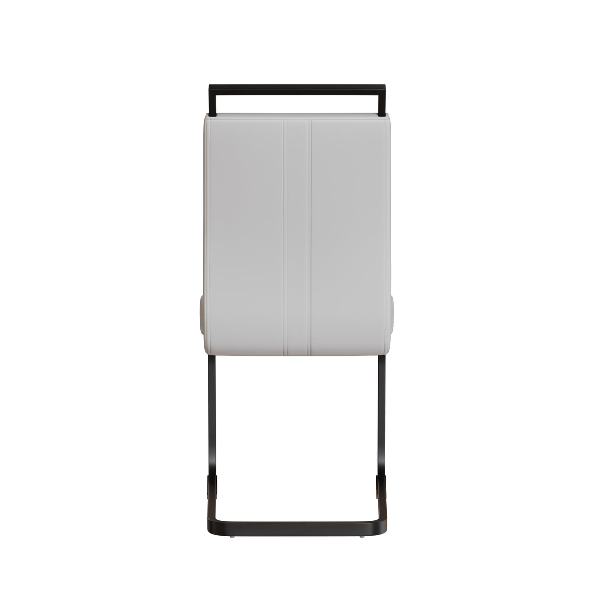 Modern Dining Chairs,Pu Faux Leather High Back Upholstered Side Chair With C Shaped Tube.Black Metal Legs For Dining Room Kitchen Vanity Patio Club Guest Office Chair Set Of 2 White Pu White Kitchen Dining Chairs Foam Pu