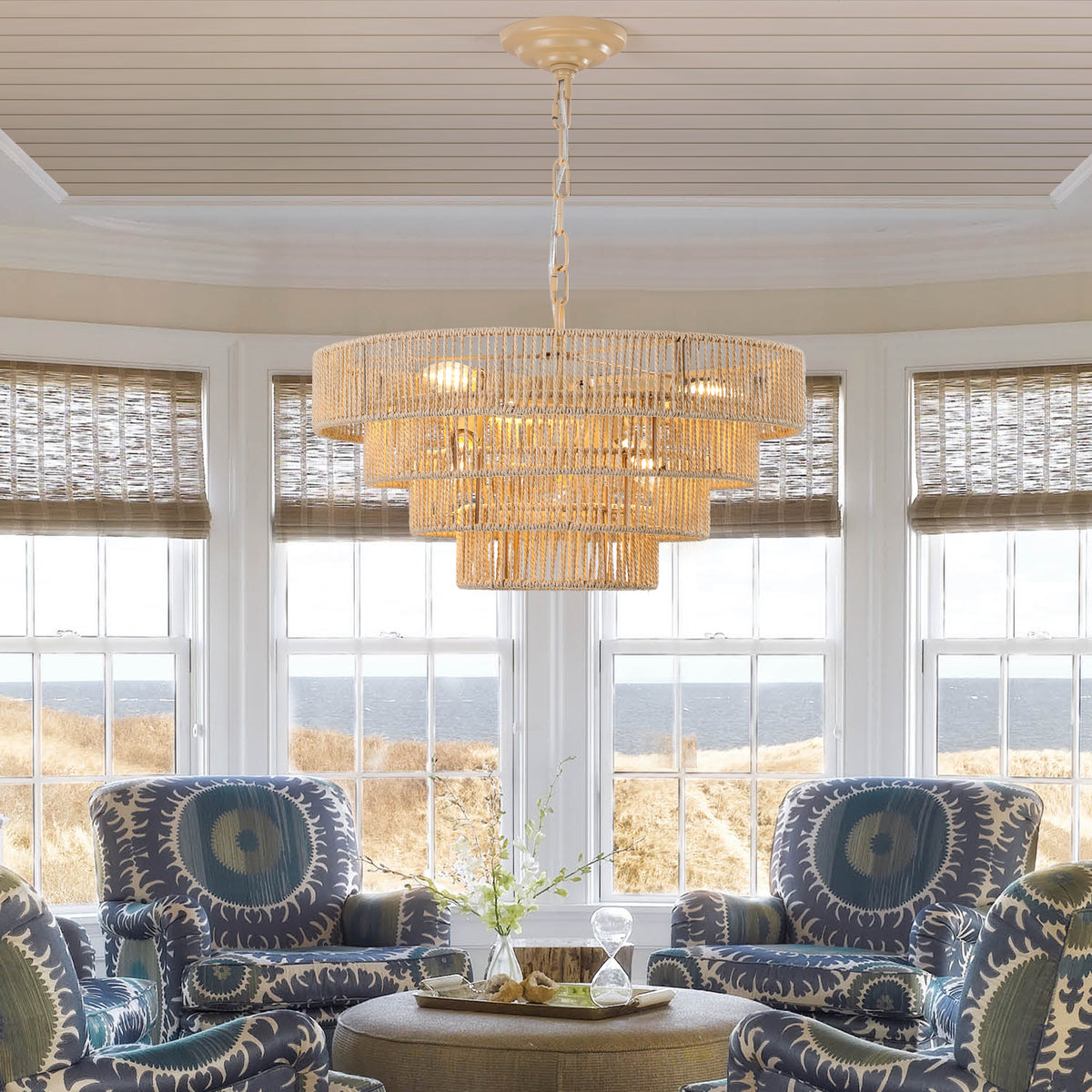 Same As W1340P155976 L1019 4 Bohemian Style Woven Pendant Light 19.7 Inch Rattan Ligh Large Rattan Pendant Light With 4 Tier Rattan Chandelier Wood Wood Farmhouse Iron