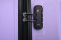 3 Piece Luggage Sets Abs Lightweight Suitcase With Two Hooks, Spinner Wheels, Tsa Lock, 20 24 28 , Light Purple Light Purple Abs