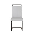 Modern Dining Chairs,Pu Faux Leather High Back Upholstered Side Chair With C Shaped Tube.Black Metal Legs For Dining Room Kitchen Vanity Patio Club Guest Office Chair Set Of 2 White Pu White Kitchen Dining Chairs Foam Pu