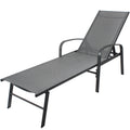2 Pieces Set Outdoor Patio Swimming Pool Lounge Gray Color With Pillow Yes Gray Weather Resistant Frame Garden & Outdoor Foam Steel