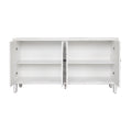 Accent Cabinet 4 Door Wooden Cabinet Sideboard Buffet Server Cabinet Storage Cabinet, For Living Room, Entryway, Hallway, Office, Kitchen And Dining Room, White Wash White Washed Solid Wood Mdf