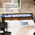 Full Size Metal Bed Frame With Drawer, Black Heavy Duty Mattress Foundation With Steel Slat Support, Noise Free,81.73