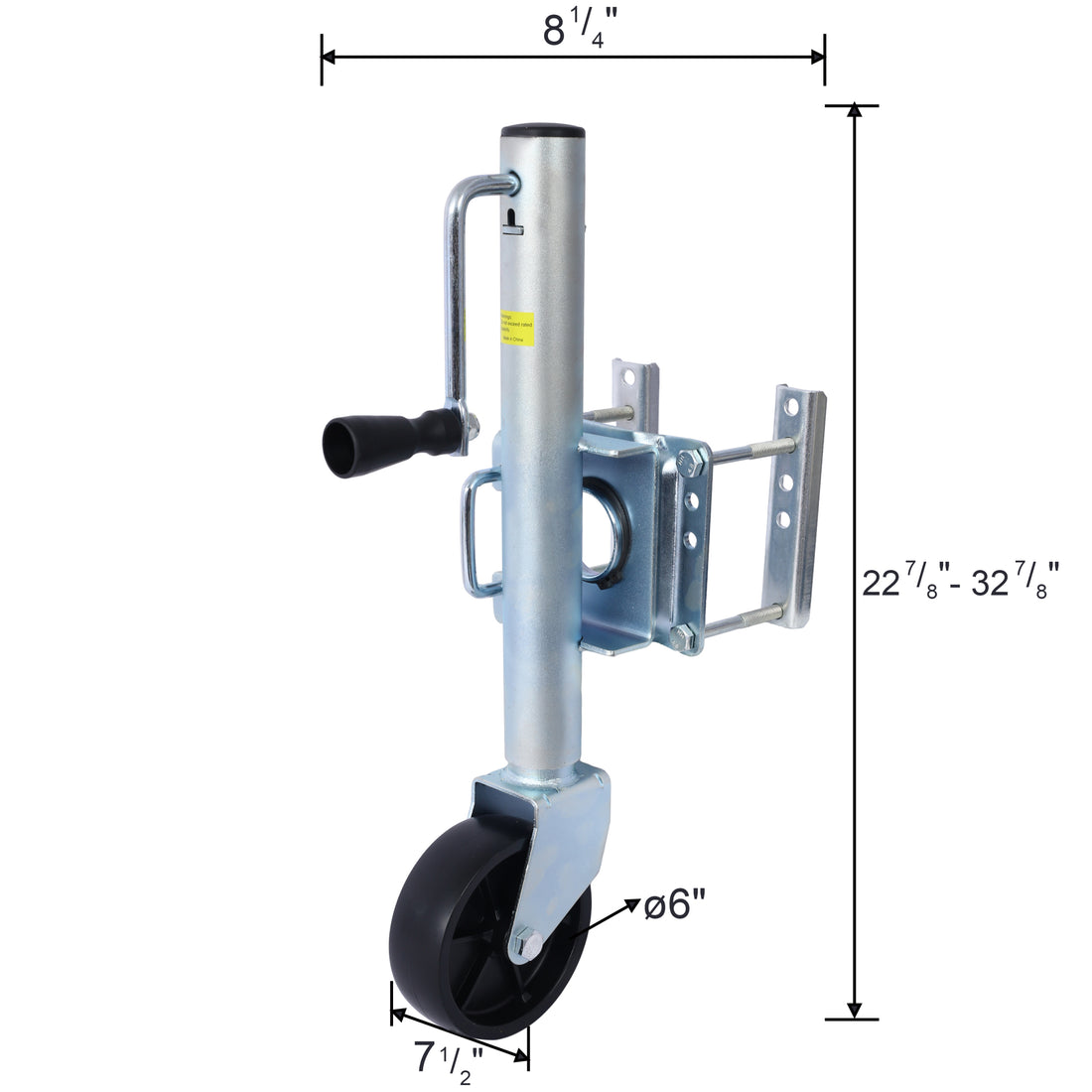 Trailer Jack, Boat Trailer Jack 32.8 In, Bolt On Trailer Tongue Jack Weight Capacity 1000 Lb, With Pp Wheels And Handle For Lifting Rv Trailer, Horse Trailer, Utility Trailer, Yacht Trailer Silver Steel