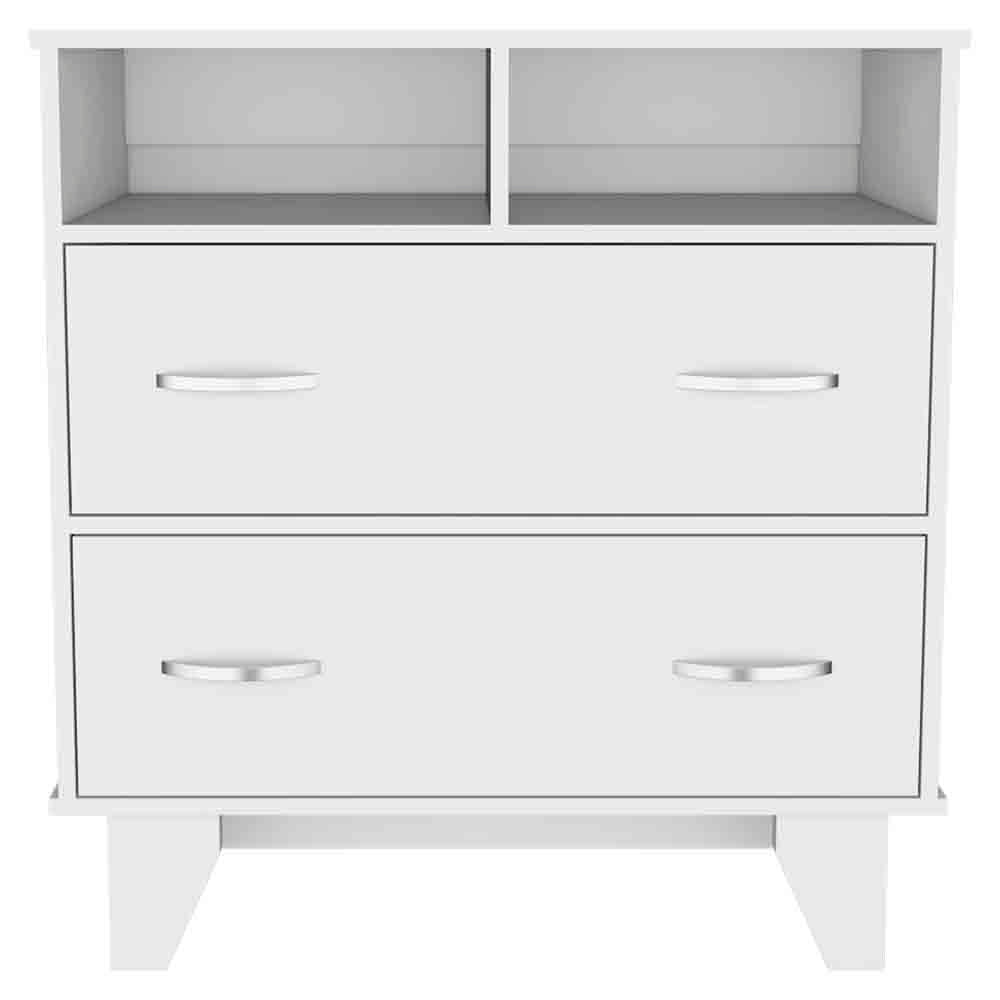 Double Drawer Dresser Arabi, Bedroom, White White Particle Board Particle Board