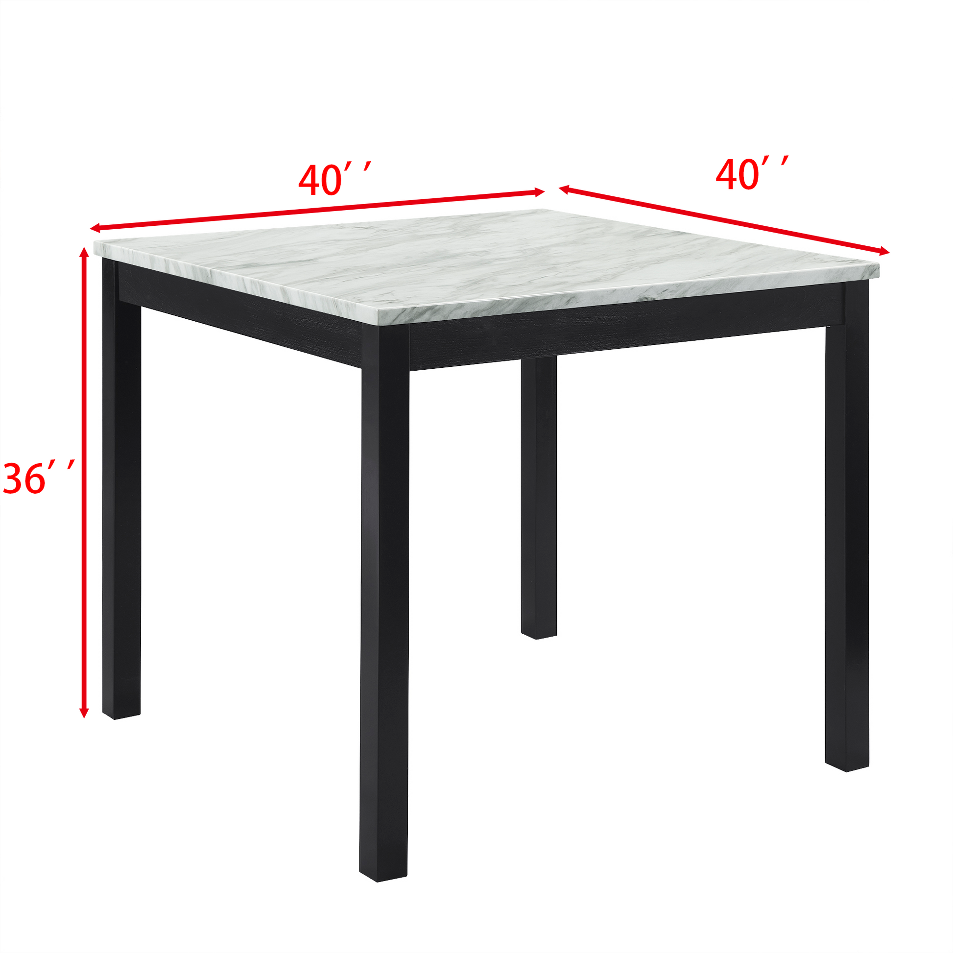 5 Piece Dining Table And Chair Set, Wooden Dining Table And Chair With 4 Chairs For Small Spaces, Modern Square Counter Height Dining Table, Compact Mid Century Modern Home Table And Chair Set, Uphols Black Gray Solid Wood Mdf