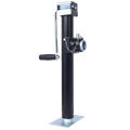 Weld On Pipe Mount Swivel Trailer Jack, 5,000 Lbs. 15 1 2 Inches Vertical Travel, Black Black Steel
