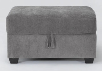 Classic Living Room Storage Ottoman, Fabric Upholstered Footstool With Storage Cabinet, Hardwood Frame, Gray Brown Wood Primary Living Space Solid Beige With Storage Gray Polyester Or Polyester Blend Medium Firm Backless Modern Rectangle Internal Storage