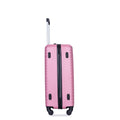 Luggage 4 Piece Abs Lightweight Suitcase With Rotating Wheels, 24 Inch And 28 Inch With Tsa Lock, 16 20 24 28 Pink Pink Abs
