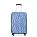 Luggage 4 Piece Abs Lightweight Suitcase With Rotating Wheels, 24 Inch And 28 Inch With Tsa Lock, 16 20 24 28 Blue Blue Abs