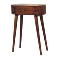 Solid Wood Mini Albion Chestnut Console Brown Brown Primary Living Space Scandinavian Freestanding Mango Drawers Lacquered Oval Wood Solid Wood