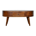 Chestnut Rounded Coffee Table Chestnut Solid Wood