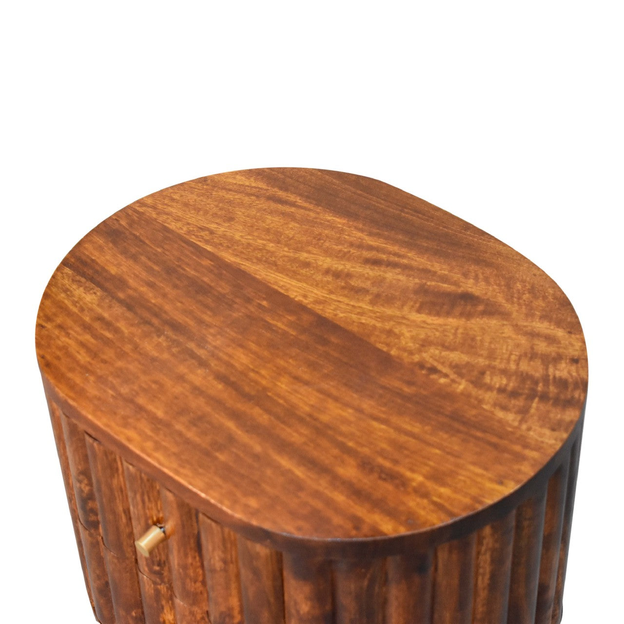 Stripe Chestnut Bedside Chestnut Solid Wood