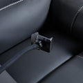 Liyasi Zero Gravity Power Recliner With Comfortable Lying Degree, Massage, Heating And Phone Holder, Side Pockets, Usb Charge Ports, Enjoy Extreme Relaxation Black Power Remote Primary Living Space Medium Soft Eucalyptus Foam Bonded Leather