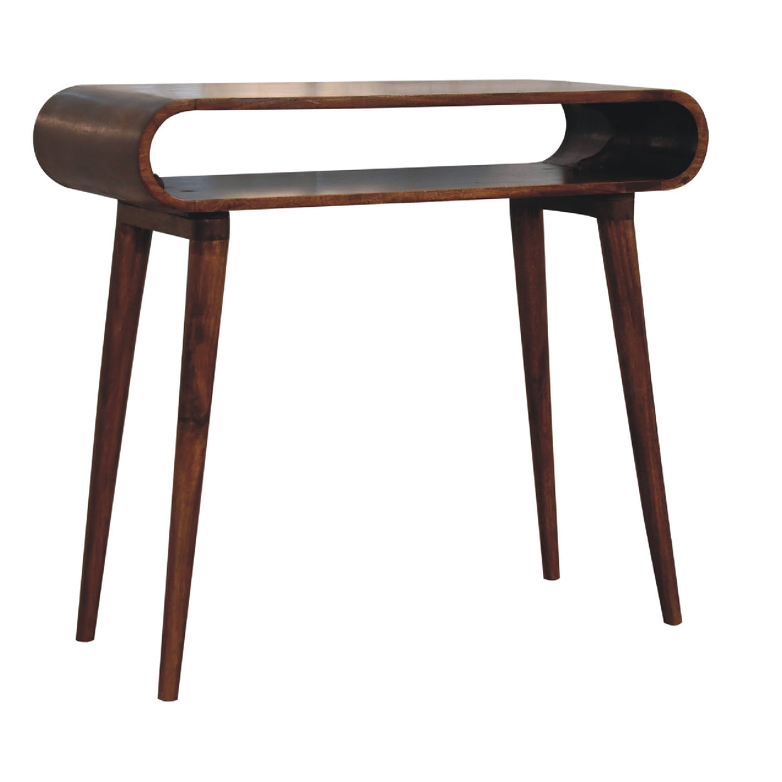 Amaya Nordic Style Console Table Chestnut Solid Wood