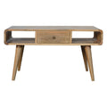 Curved Oak Ish Coffee Table Oak Solid Wood