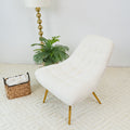 Aubrey French Boucle Lounge Chair Beige Boucle