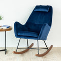 Chelsea Velvet Rocking Chair Blue Velvet
