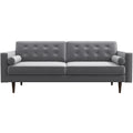 Casey Velvet Loveseat Grey Velvet