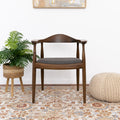 Kelly Mid Century Modern Dining Chair Grey Linen
